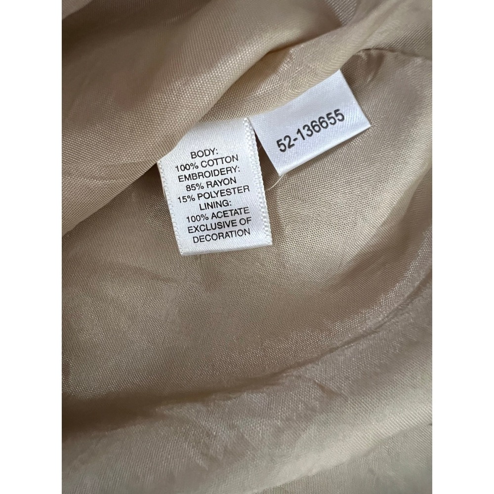 Ann Taylor Cottagecore Embroidered Tiered Midi Skirt 10 Boho Cotton Linen Look - Picture 5 of 9